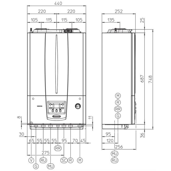 Газовый двухконтурный конденсационный котел Victrix Tera 24 6290752 фото