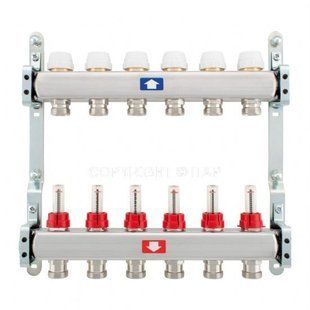 COLECTOR Inox COMPLET 6cai CU DEBITMETRI 1"X3/4 ITAP Italia 5817145 foto