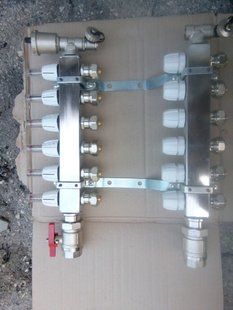 Colector podea calda Emmeti 6+6 cu debitmetri 5795525 foto