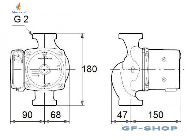 Pompe de circulaţie Grundfos UPS 65-180/2 F-340,380  96402316 foto