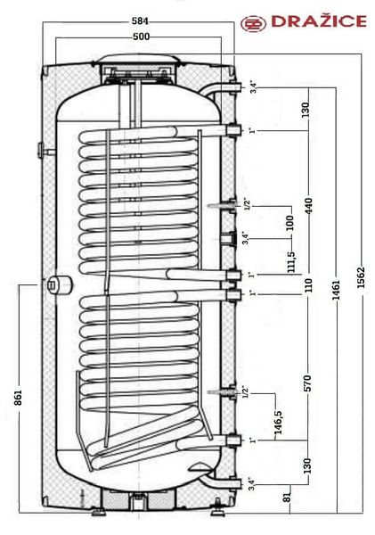 Boiler Drazice OKC300 NTRR /solar set 5789972 foto