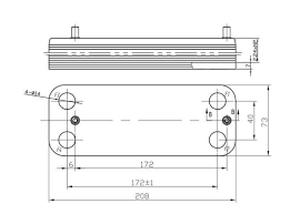 Вторичный теплообменник Protherm, Ariston, Junkers Bosch, Saunier Duval Themaclassic, Combitek, Isotwin, Semia, Themacondens  17B2071213 фото