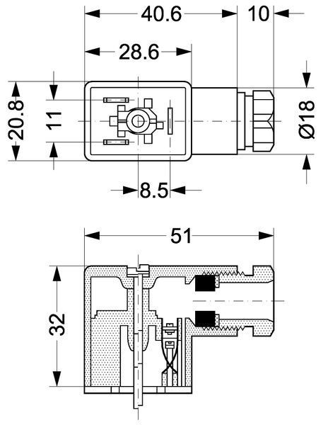 Запасная часть, катушка 9-22 AB/AC, кабельный штекер 042N0139 фото